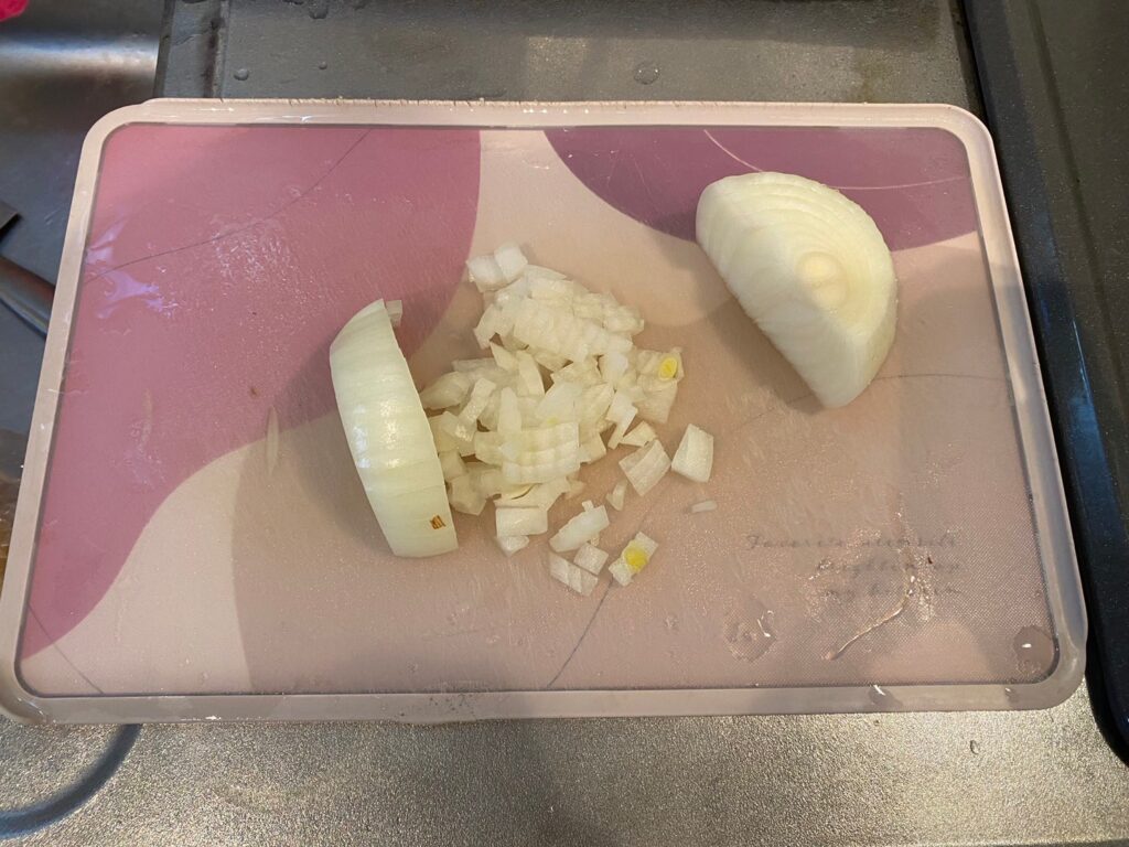 玉ねぎのみじん切り