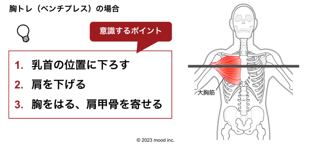 胸トレ、ベンチプレスのやり方